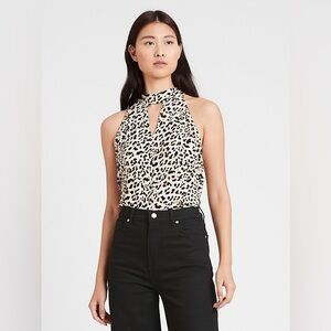 Banana‎ Republic- Animal Print Halter Blouse Size M
